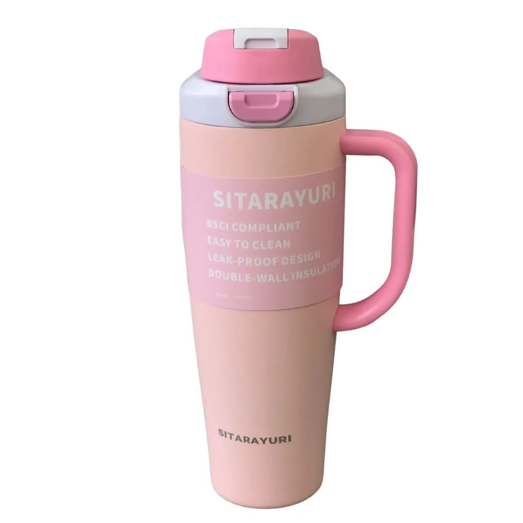 تراول ماگ استیل سیتارایوری مدل دو حالته دسته دار 1200ml — تصویر ۸