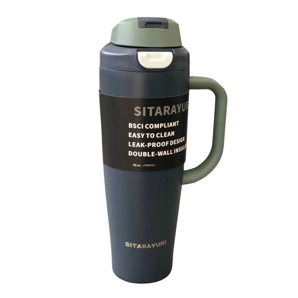 تراول ماگ استیل سیتارایوری مدل دو حالته دسته دار 1200ml — تصویر ۵