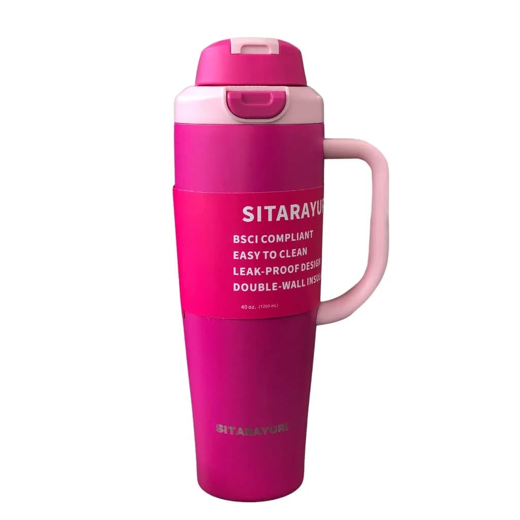 تراول ماگ استیل سیتارایوری مدل دو حالته دسته دار 1200ml