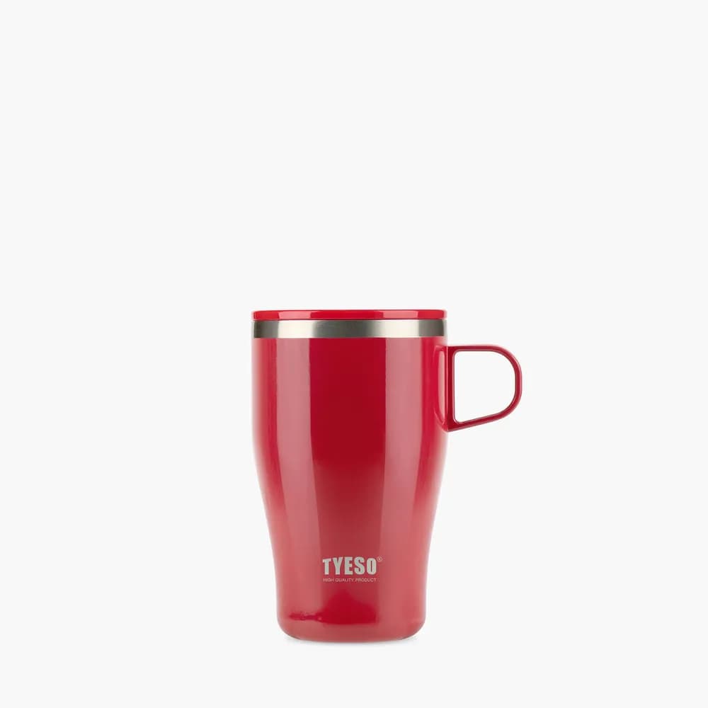 ماگ قهوه استیل دوجداره TYESO درب دار 400ml — تصویر ۳
