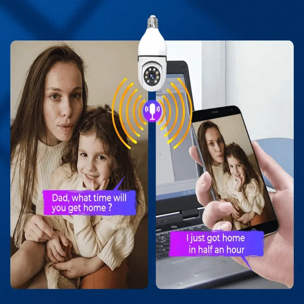 دوربین لامپی چرخشی هوشمند WiFi panaroma Camera — تصویر ۲