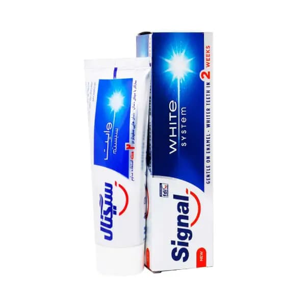 خمیر دندان سفید کننده سیگنال Signal مدل White System حجم 75 میل — تصویر ۳