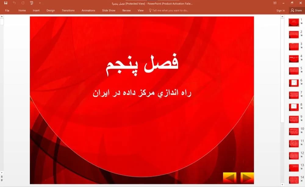 پاورپوینت فصل پنجم: راه اندازی مرکز داده در ایران (22 اسلاید)