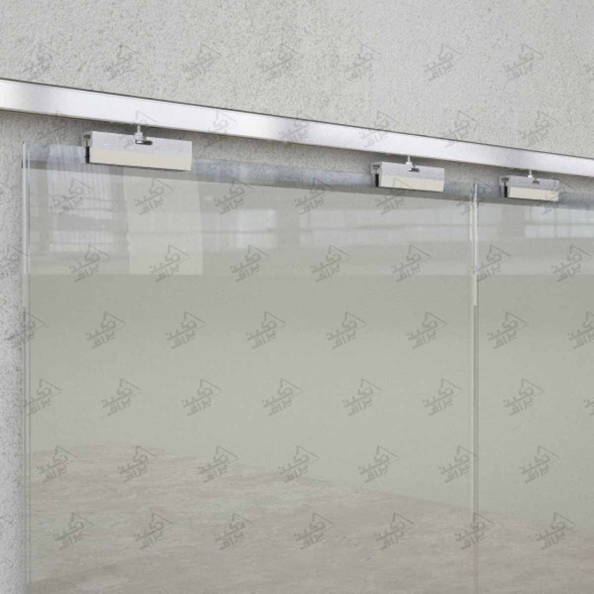 مکانیزم درب ریلی شیشه ای دولنگه آلباتور مدل 9950، 9951 و 9960 — تصویر ۳