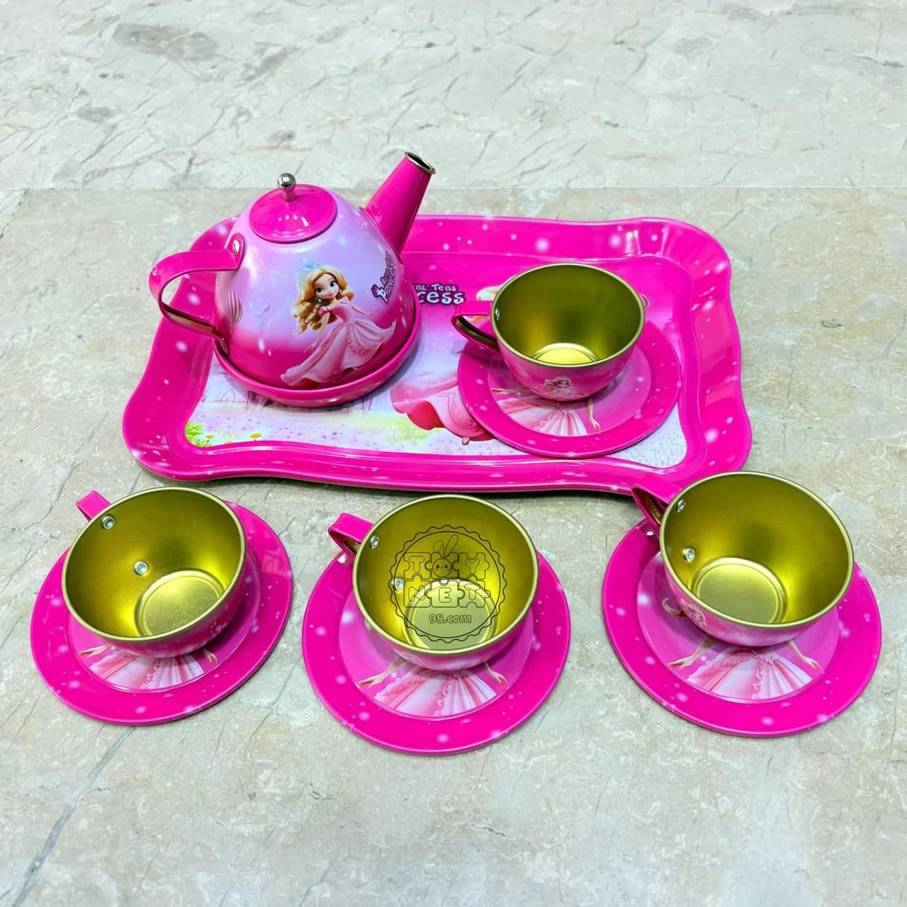 کیف چایخوری پرنسس ۵۲ قطعه با سرویس چایخوری فلزی — تصویر ۴