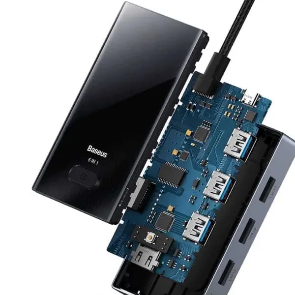 هاب 6 پورت بیسوس مدل Baseus WKYY030213 (اورجینال با گارانتی) — تصویر ۸