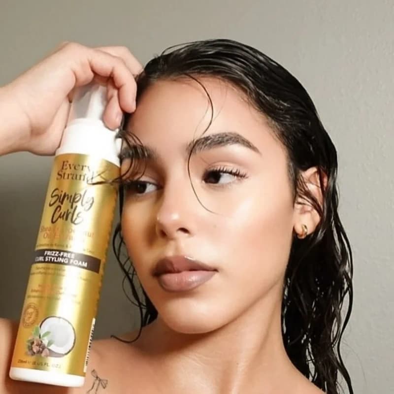 فوم حالت دهنده موی فر و مجعد اوری استرند | Every Strand simply curls frizz-free curl styling foam 236 ml — تصویر ۶