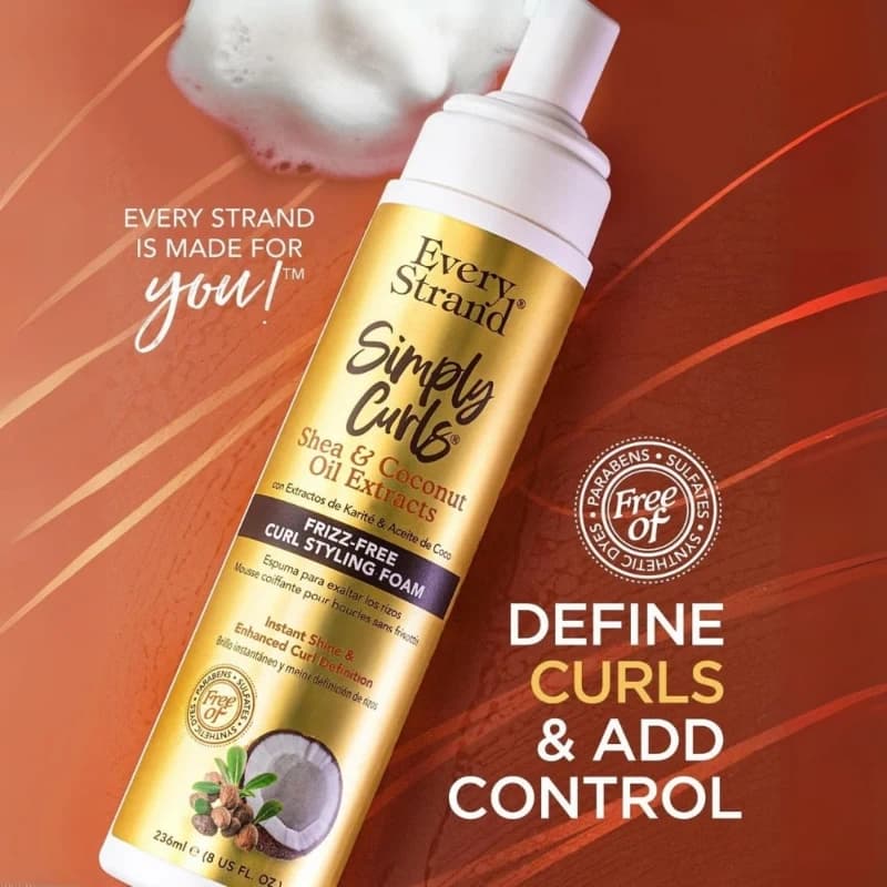 فوم حالت دهنده موی فر و مجعد اوری استرند | Every Strand simply curls frizz-free curl styling foam 236 ml — تصویر ۷