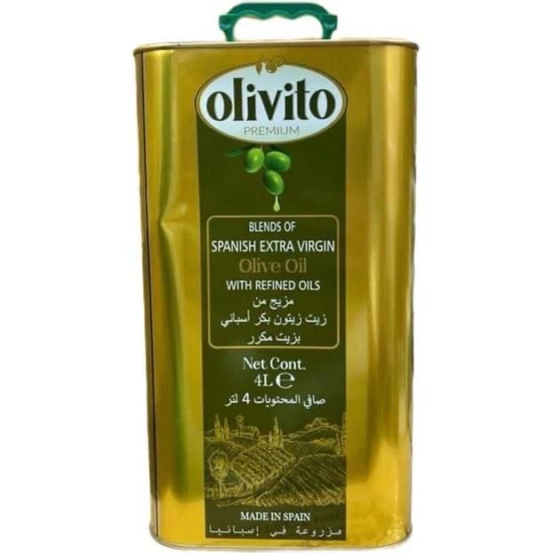 روغن زیتون قوطی 4 لیتری اولیویتو اصل اسپانیا