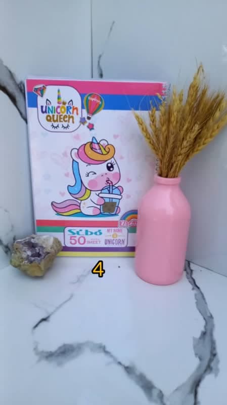دفتر 50 برگ مجلد سیمی سیبو sibo طرح یونی کورن — تصویر ۵