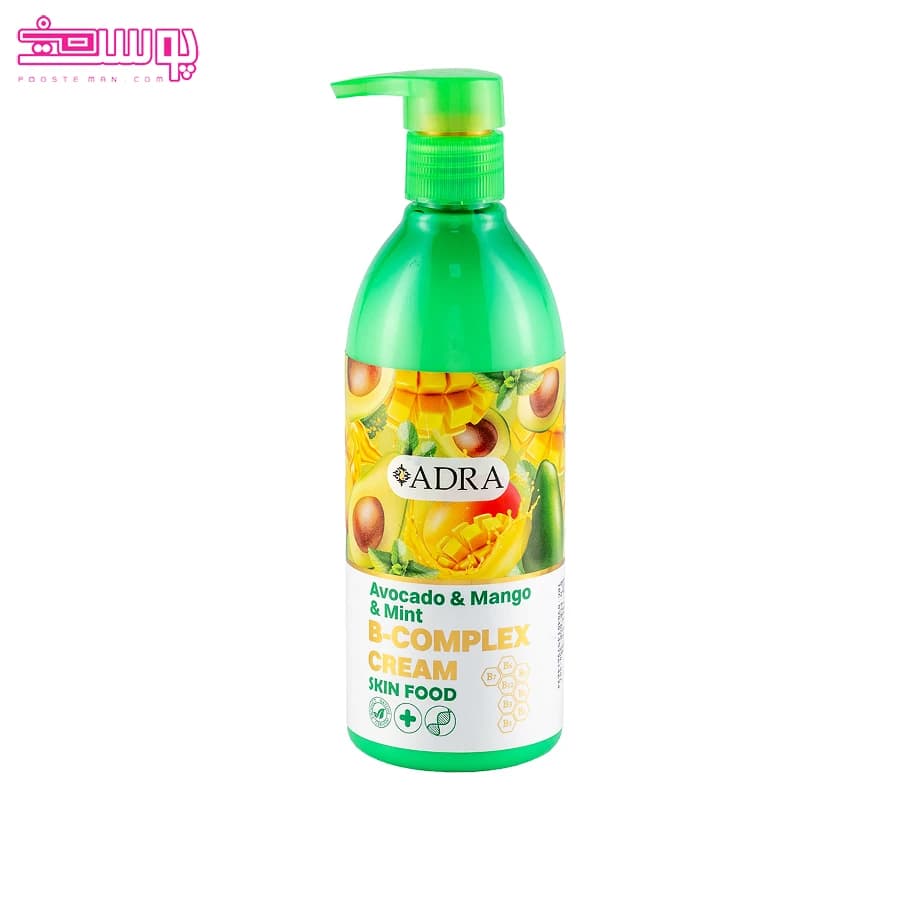 کرم مرطوب کننده ب کمپلکس آووکادو و نعنا آدرا حجم 350ml