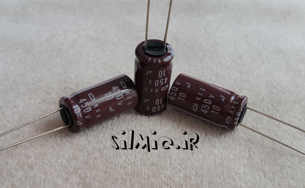 خازن 10 میکرو فاراد 450 ولت ژاپنی NIPPON سری KXG با طول عمر بسیار بالا — تصویر ۲