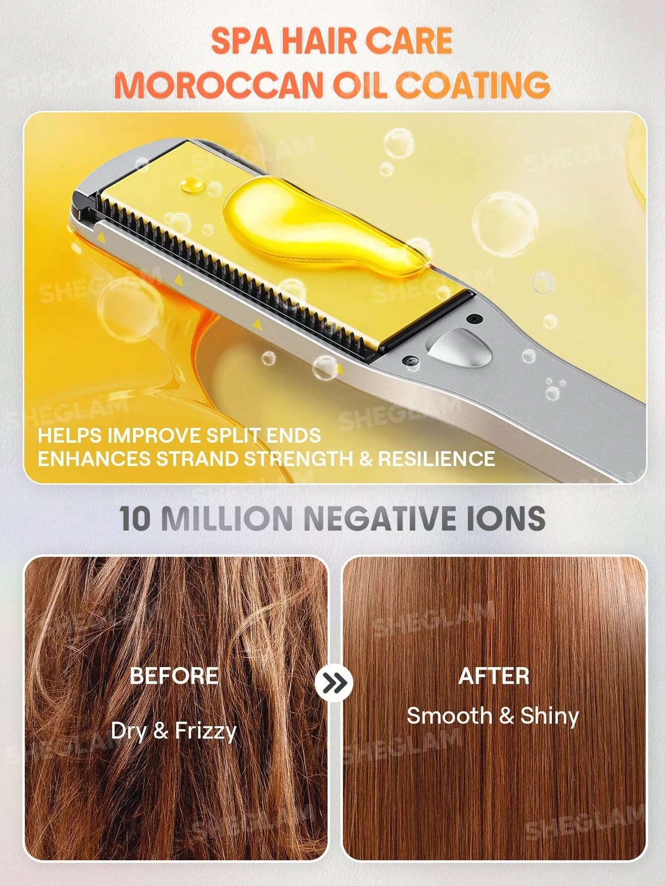 اتو مو صفحه پهن شیگلم مدل Sleek Chic Wide Glide Straightener سایز 38 میلی متر — تصویر ۲