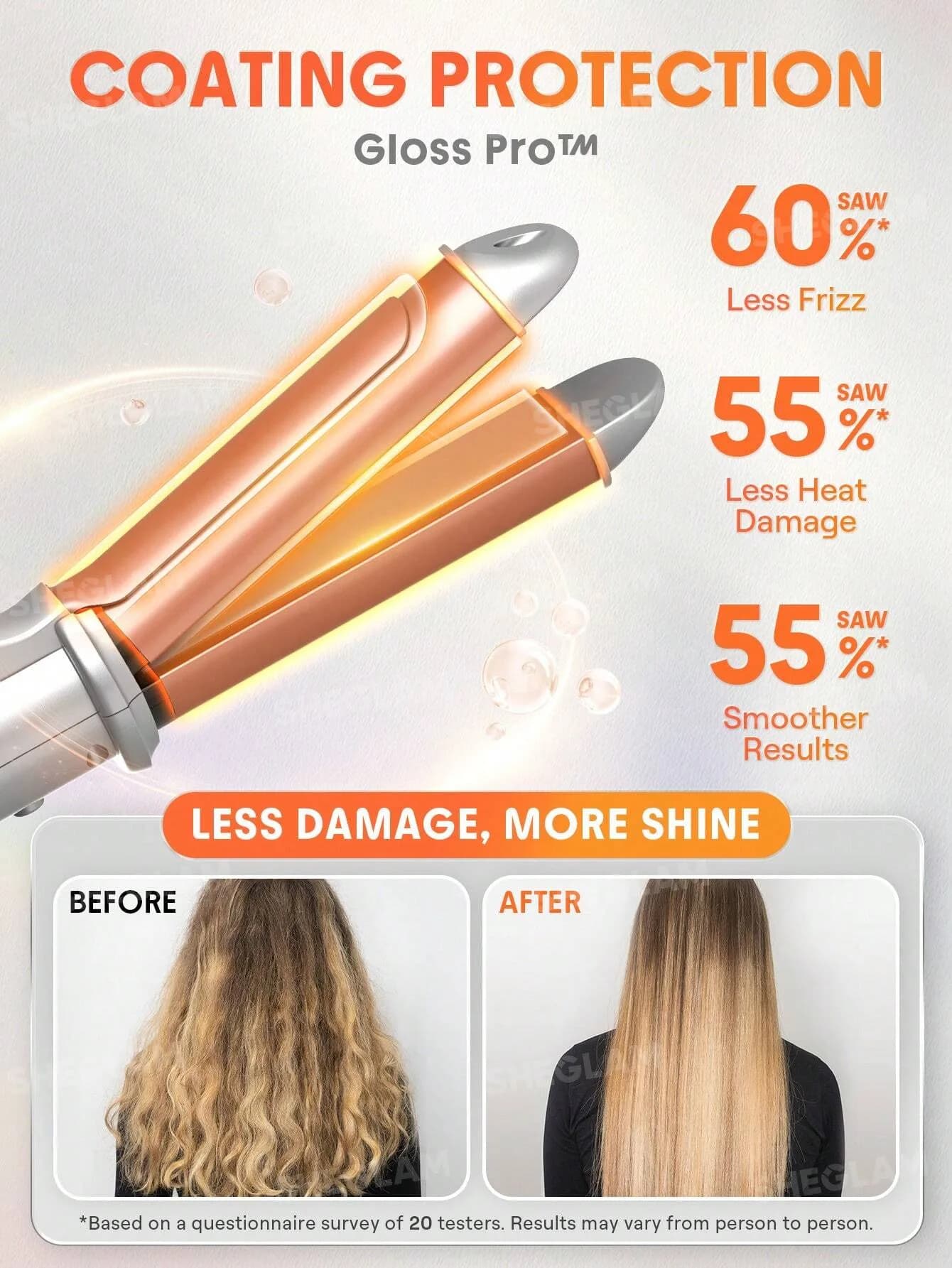 اتو مو و فر کننده مسافرتی شیگلم مدل Travel Buddy Pocket Curling Straightener سایز 25 میلی متر — تصویر ۴