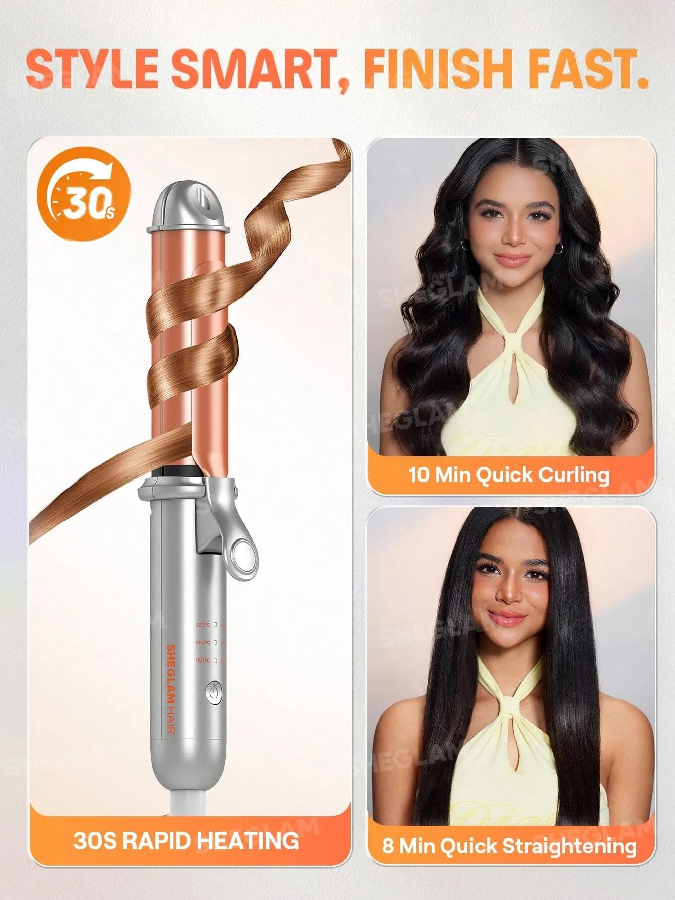اتو مو و فر کننده مسافرتی شیگلم مدل Travel Buddy Pocket Curling Straightener سایز 25 میلی متر — تصویر ۷