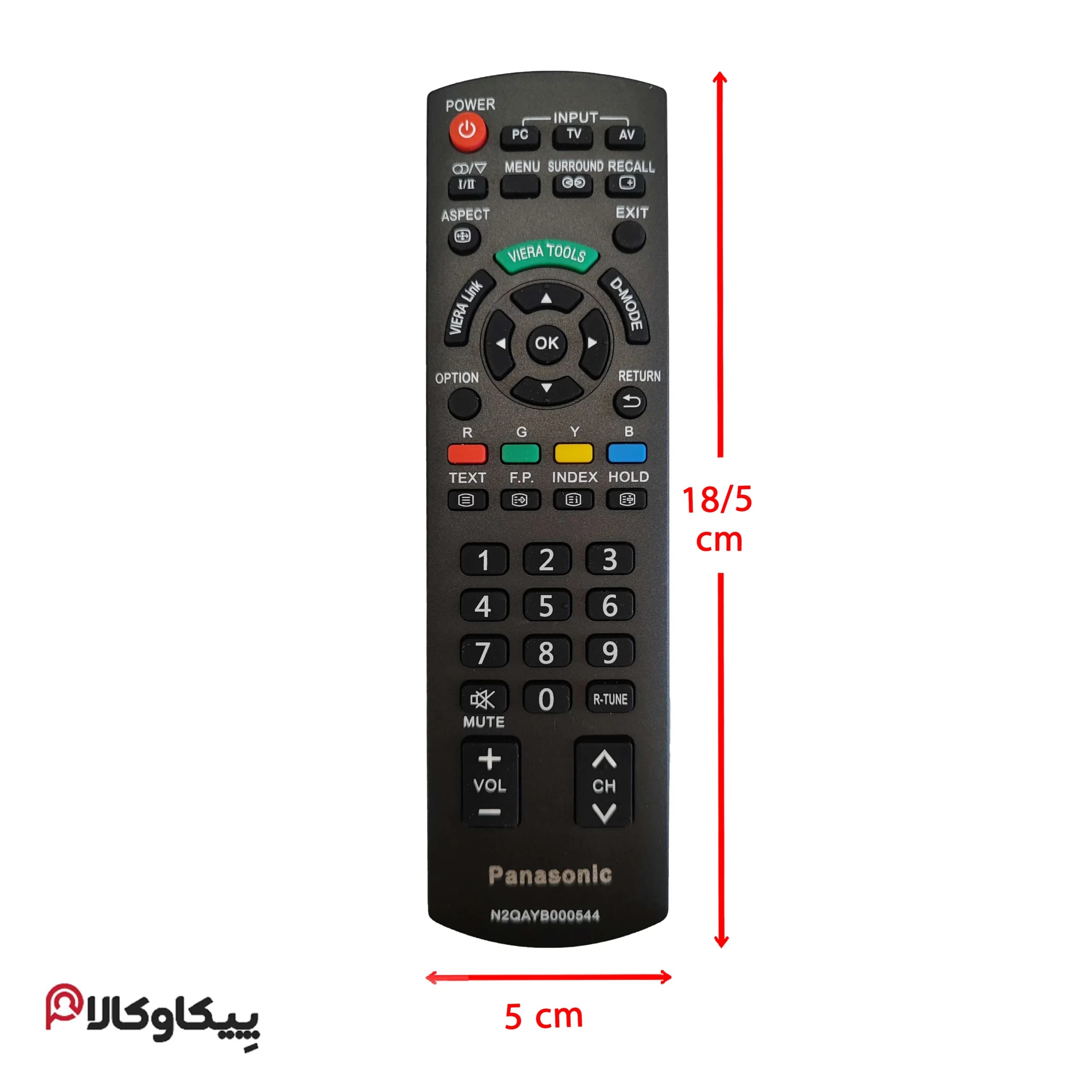 کنترل تلویزیون پاناسونیک Panasonic 544 معمولی — تصویر ۲