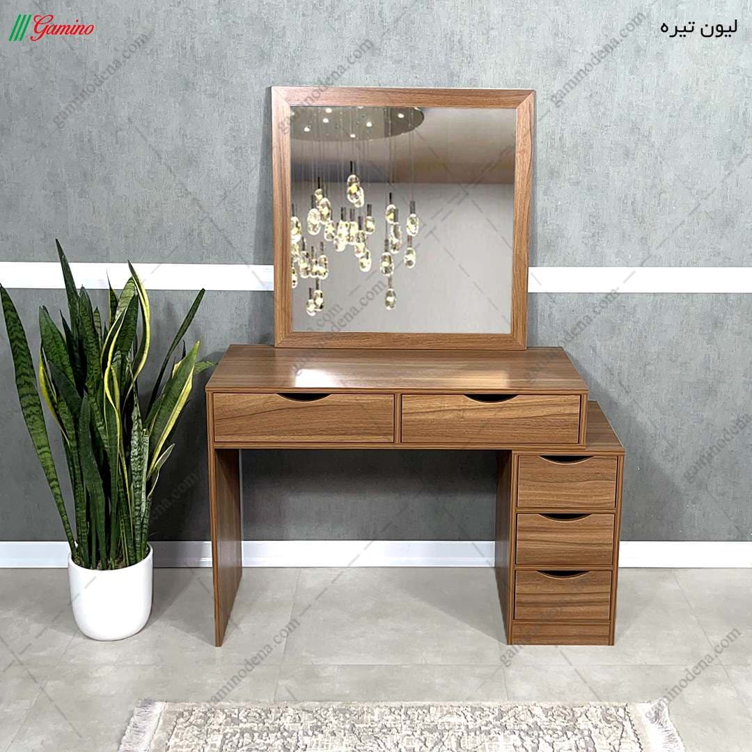 میز آرایش مدرن ساده و شیک و لاکچری نشیمن دار مدل ماکان — تصویر ۴