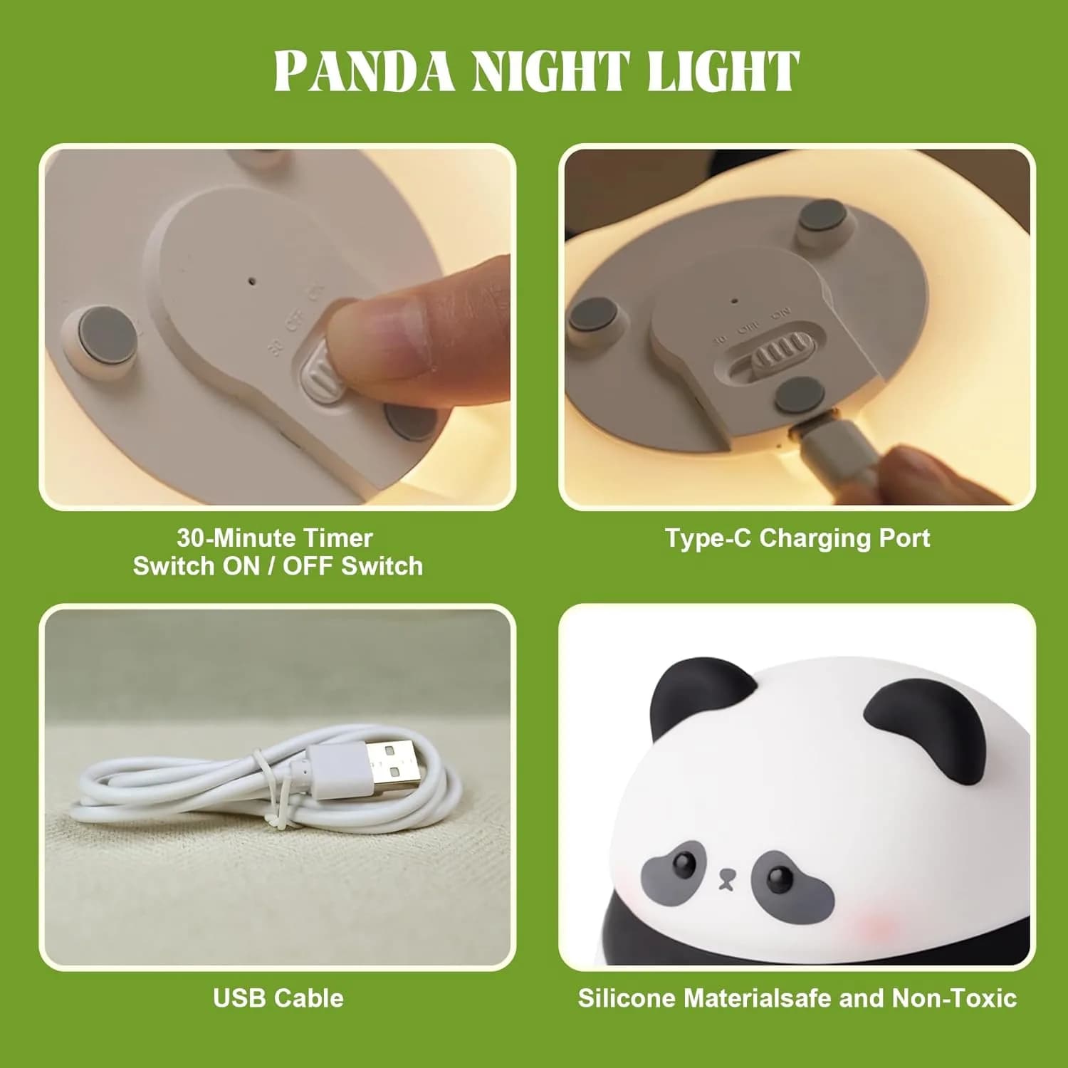 چراغ خواب رومیزی فانتزی PANDA مدل K-1160 — تصویر ۳