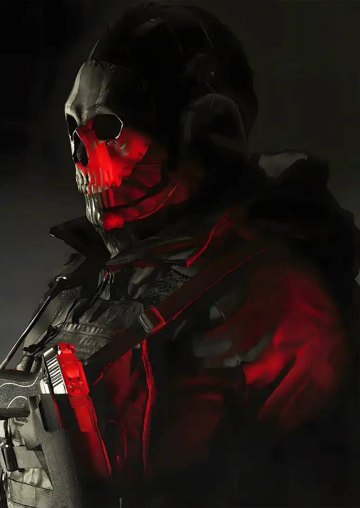 متال پوستر بازی Call Of Duty شخصیت گوست کد N222