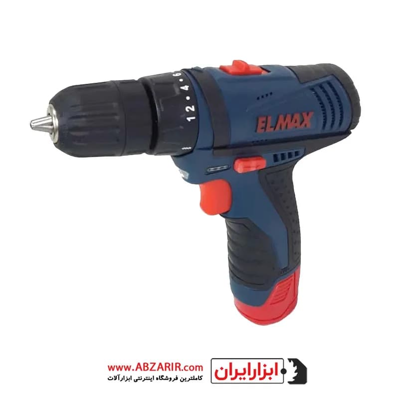 دریل شارژی 10 میلیمتر 12 ولت لیتیوم دو باتری همراه با کیف المکس مدل C.D-232 — تصویر ۴