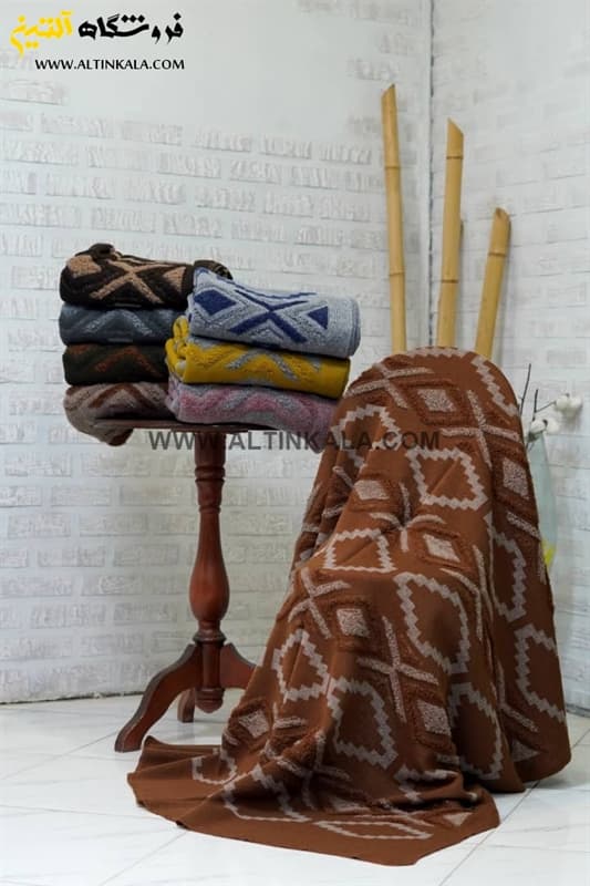 شال مبل بافت (رومبلی) سوپر (تراکم بالا) طرح پانچو سایز 150×200 طوسی — تصویر ۴