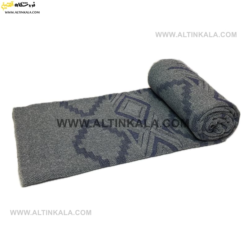 شال مبل بافت (رومبلی) سوپر (تراکم بالا) طرح پانچو سایز 150×200 طوسی — تصویر ۷