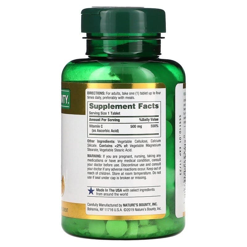 مکمل ویتامین سی ۵۰۰ نیچرز بونتی Natures Bounty C — تصویر ۲