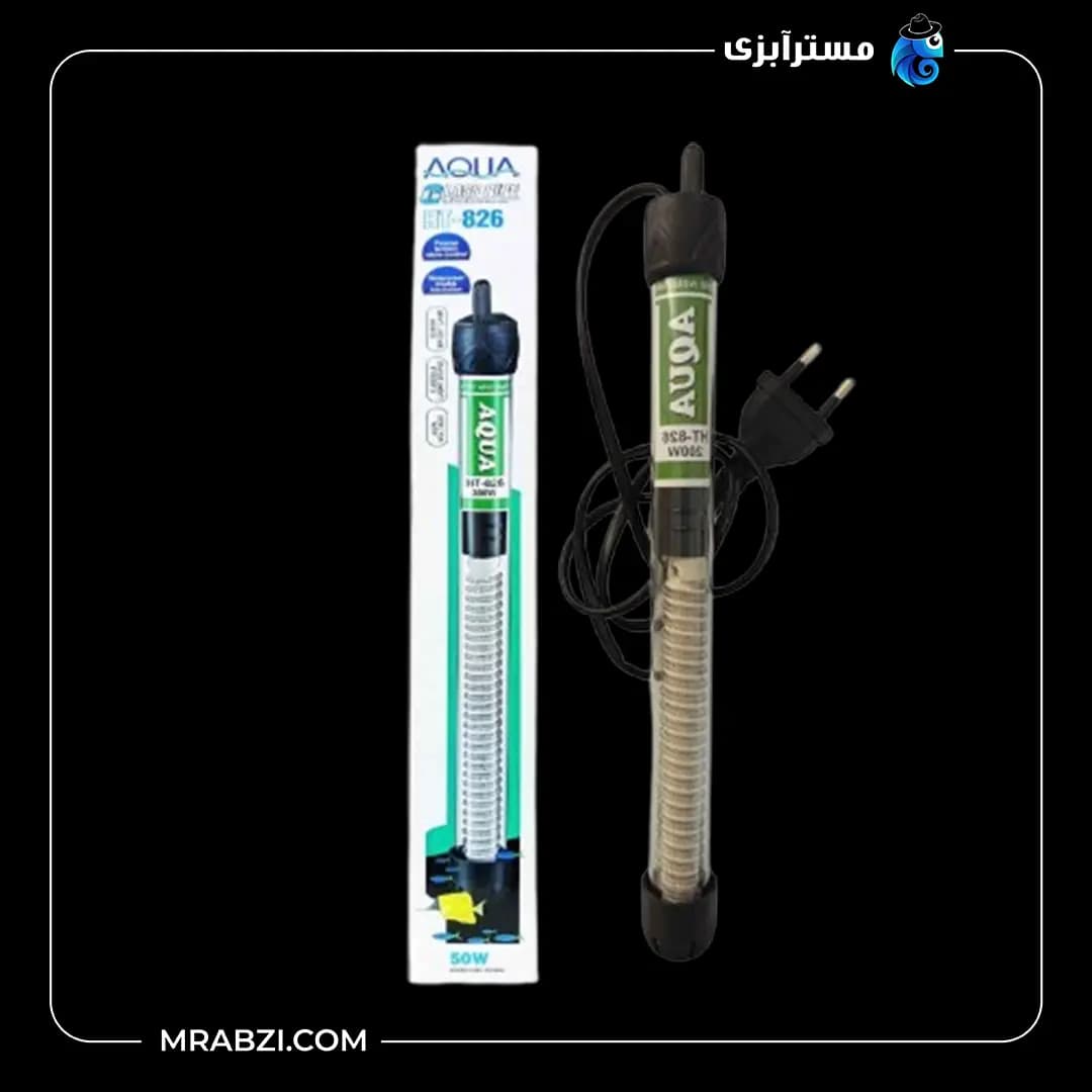 بخاری آکواریوم شیشه ای آکوا HT-826 (50 وات)