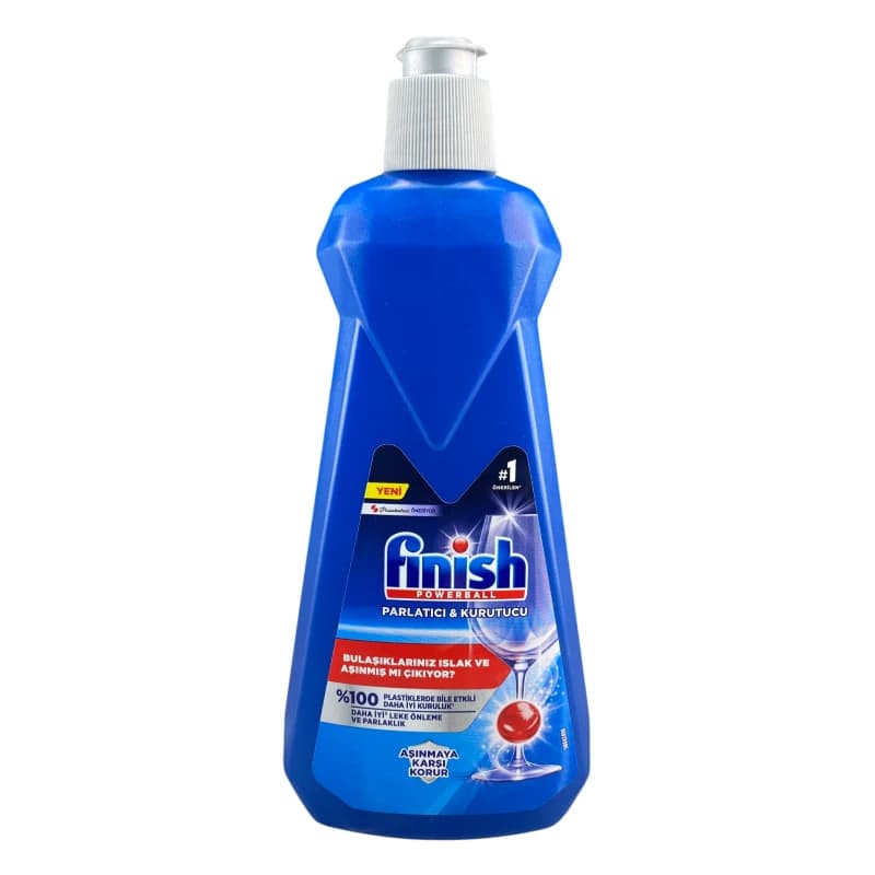 جلادهنده ماشین ظرفشویی فینیش Finish حجم 400 میل مدل Rinse & Shine Aid