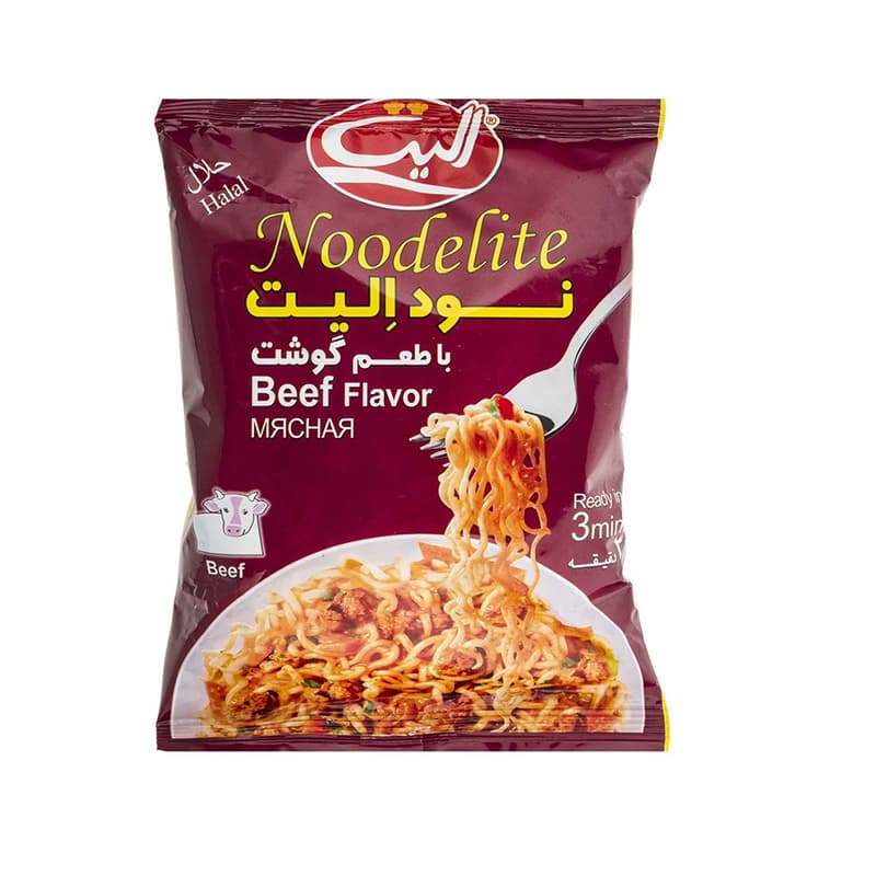 نودل گوشت75 گرمی الیت