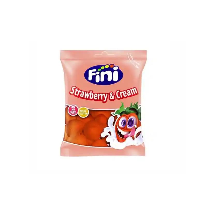 مارشمالو فینی strawberry & creamبدون گلوتن بدون چربی ۷۵ گرمی