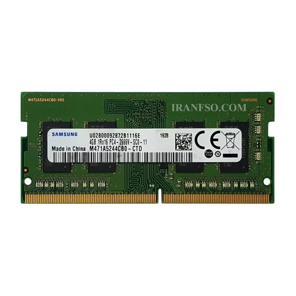 رم لپ تاپ 4 گیگ Samsung DDR4-2666 MHZ 1.2V — تصویر ۳