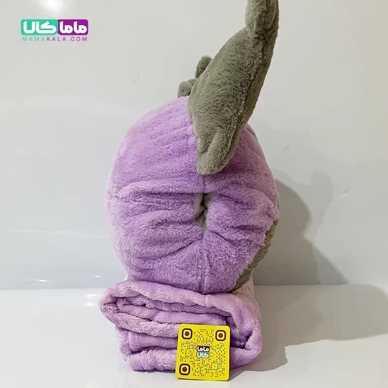 عروسک کرومی بنفش بالشتی پتودار به همراه جای دست 45 سانتیمتر — تصویر ۷