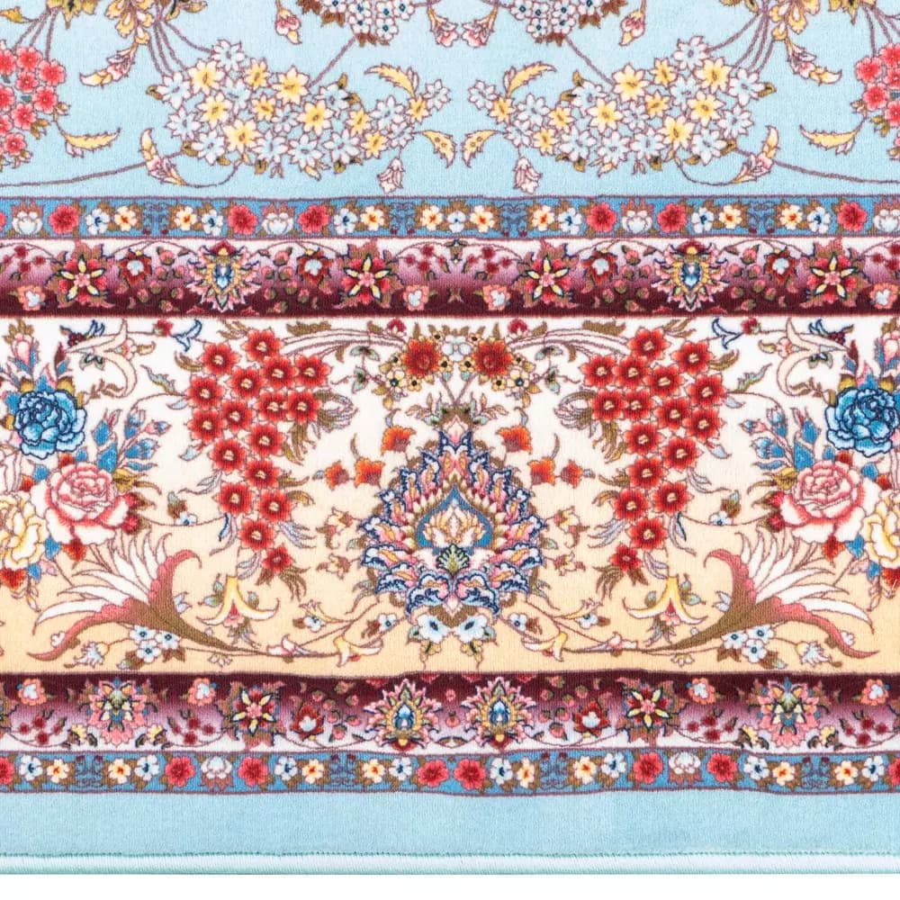 فرش اصیل طرح 100950 فیروزه ای 1200 شانه — تصویر ۴