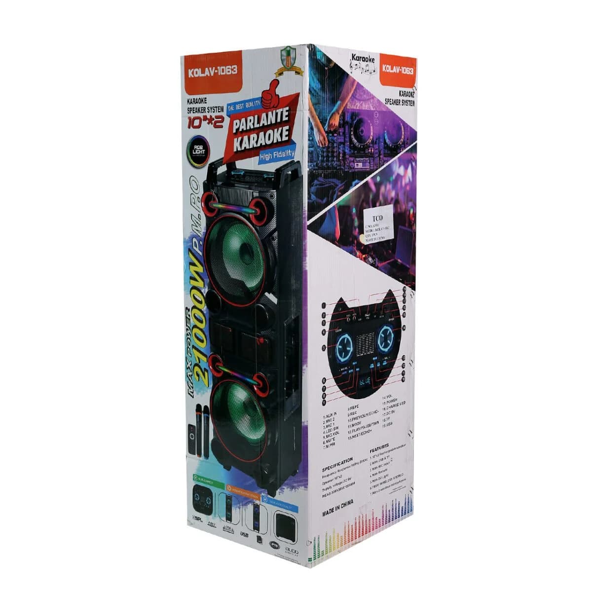 اسپیکر پارتی باکس برند KOLAV-1063 (پس کرایه)