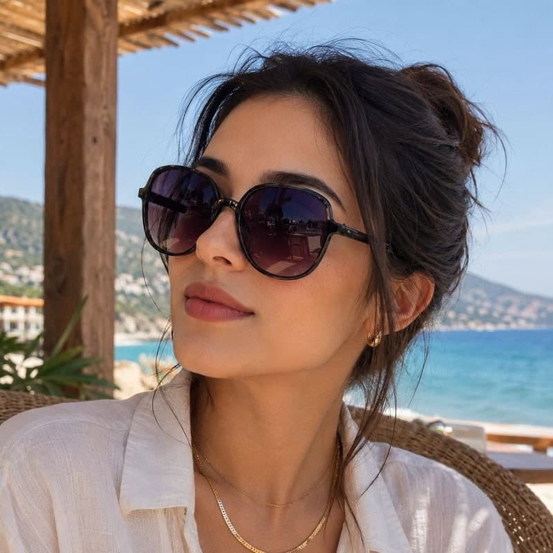 عینک آفتابی زنانه فریم مربعی خاص برند سیکس تحت لیسانس آلمان 263-541 SIX