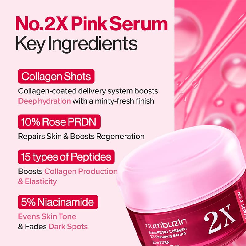 سرم حجم دهنده کلاژن و PDRN گل رز نامبوزین شماره 2 | NUMBUZIN ROSE PDRN COLLAGEN PLUMPING SERUM ROSE PDRN — تصویر ۶