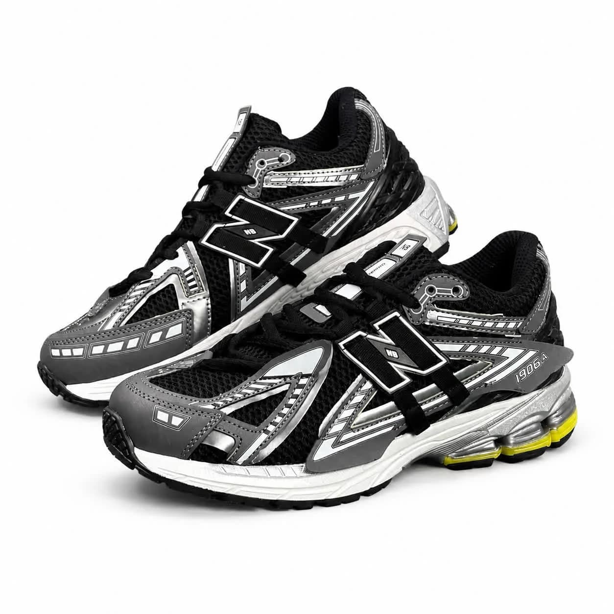کتونی مردانه نیوبالانس 1906 مشکی طوسی کیفیت یک درحد مستر New BALANCE 1906 — تصویر ۳