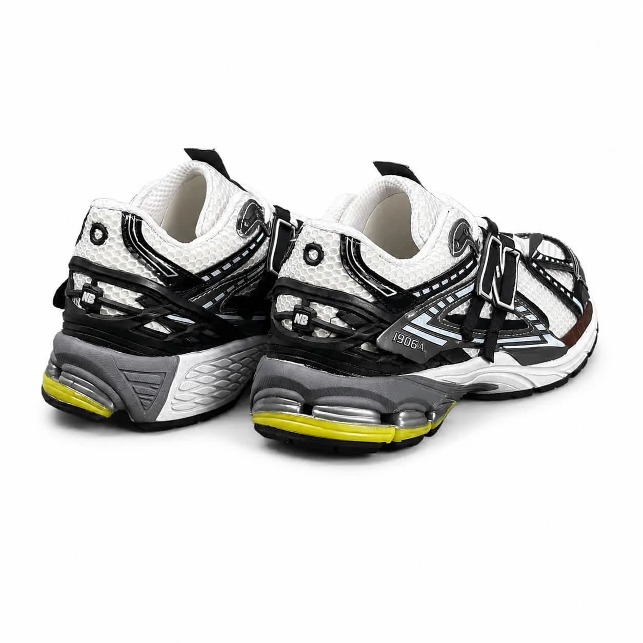 کتونی مردانه نیوبالانس سفید طوسی مشکی New BALANCE 1906 — تصویر ۳