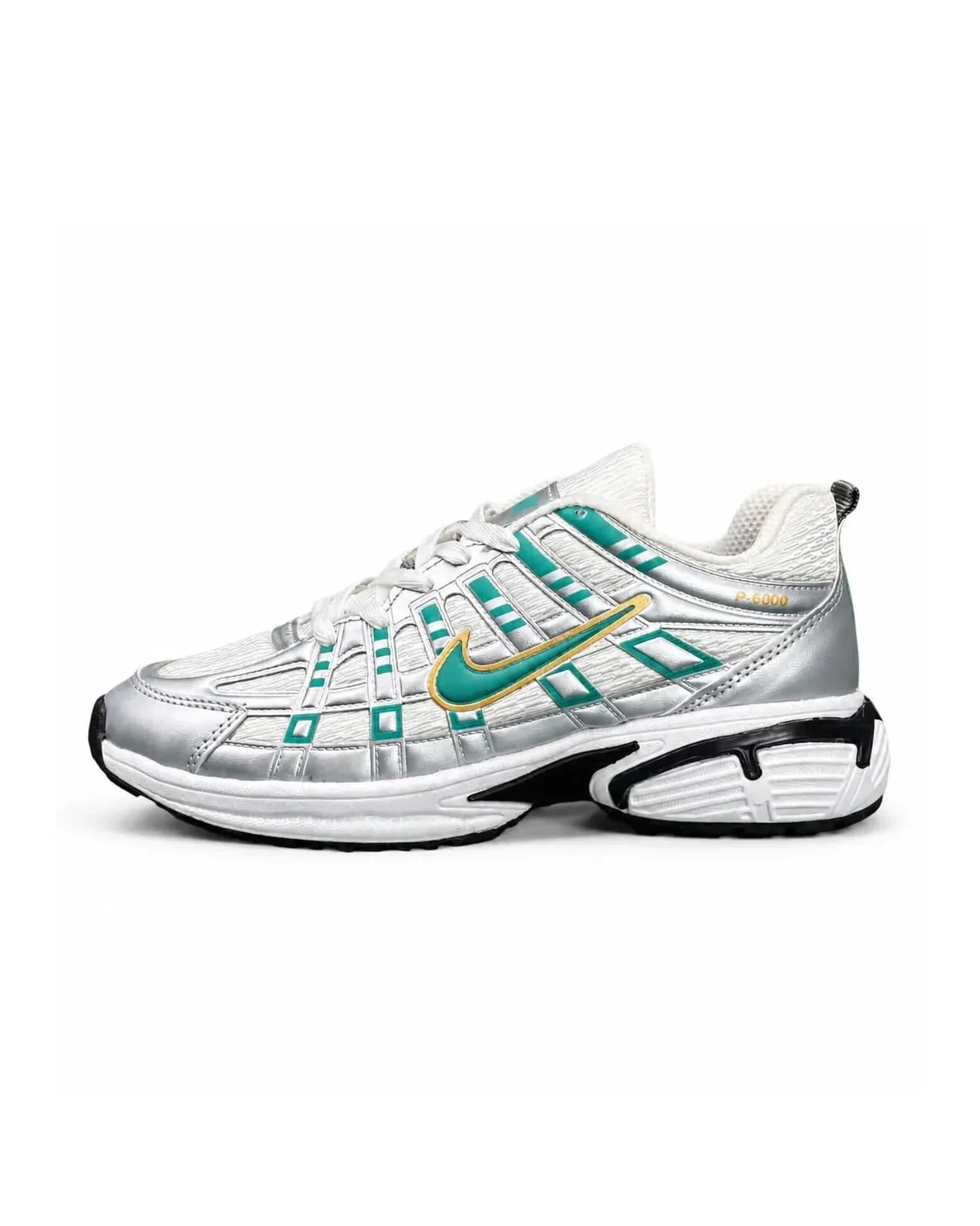 کتونی مردانه مدل رانینگ نایک P6000 سفید نقره ای سبز NIKE — تصویر ۶