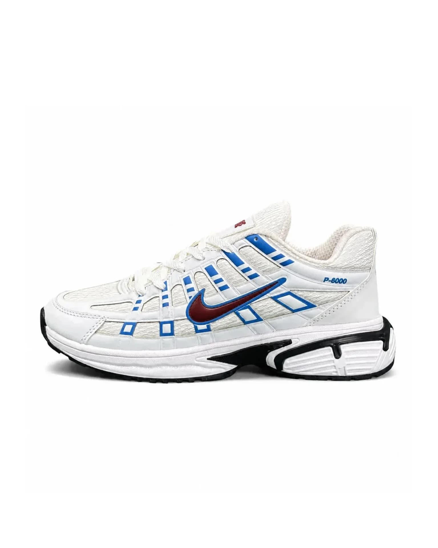 کتونی مردانه مدل رانینگ نایک P6000 سفید آبی قرمز NIKE — تصویر ۶