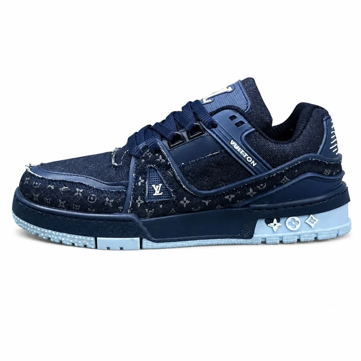 کفش کتانی ست زنانه و مردانه لوی ویتون سرمه (کیفیت درحد مستر) Vans Louis Vuitton