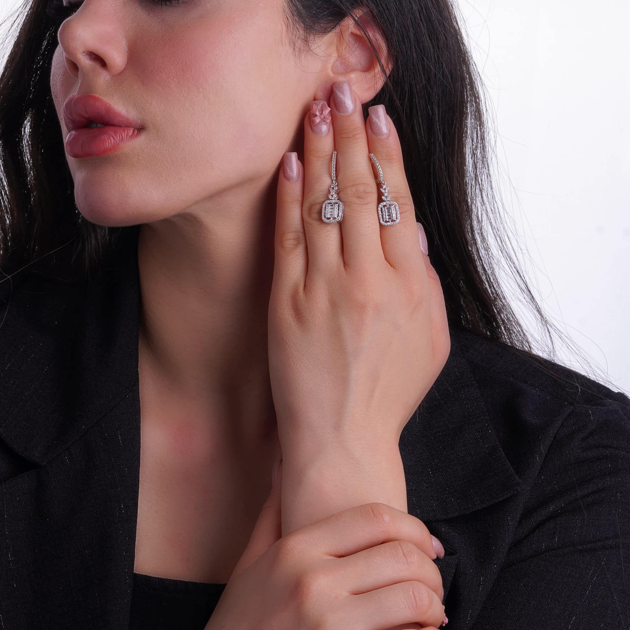 سرویس نقره زنانه طرح مربع شمیم سیلور 1015100 — تصویر ۲