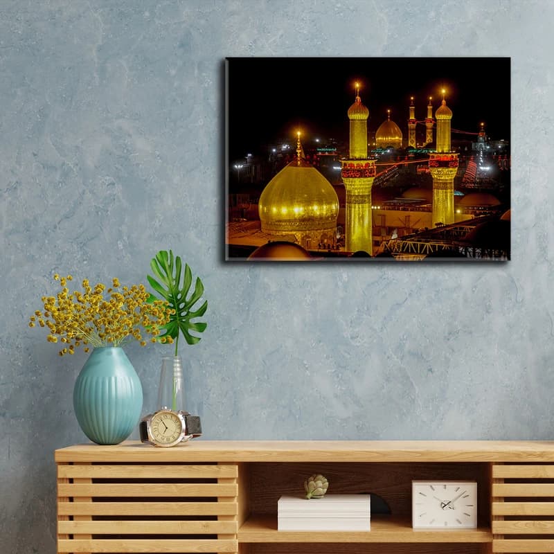 تابلو شاسی مدل کربلا بین الحرمین حرم مطهر امام حسین(ع) و حضرت ابالفضل العباس(ع) کد 21 — تصویر ۳