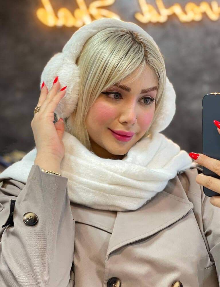 بیگ اسکارف پرنیان کد : L363 — تصویر ۴