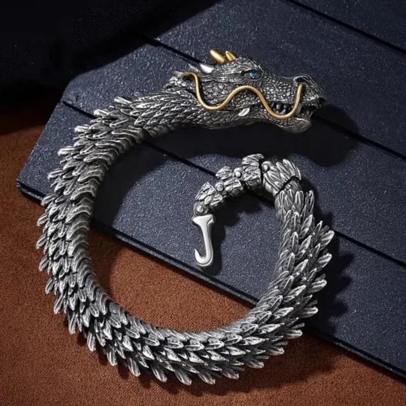 دستبند مردانه مدل Dragon کد 01 — تصویر ۲