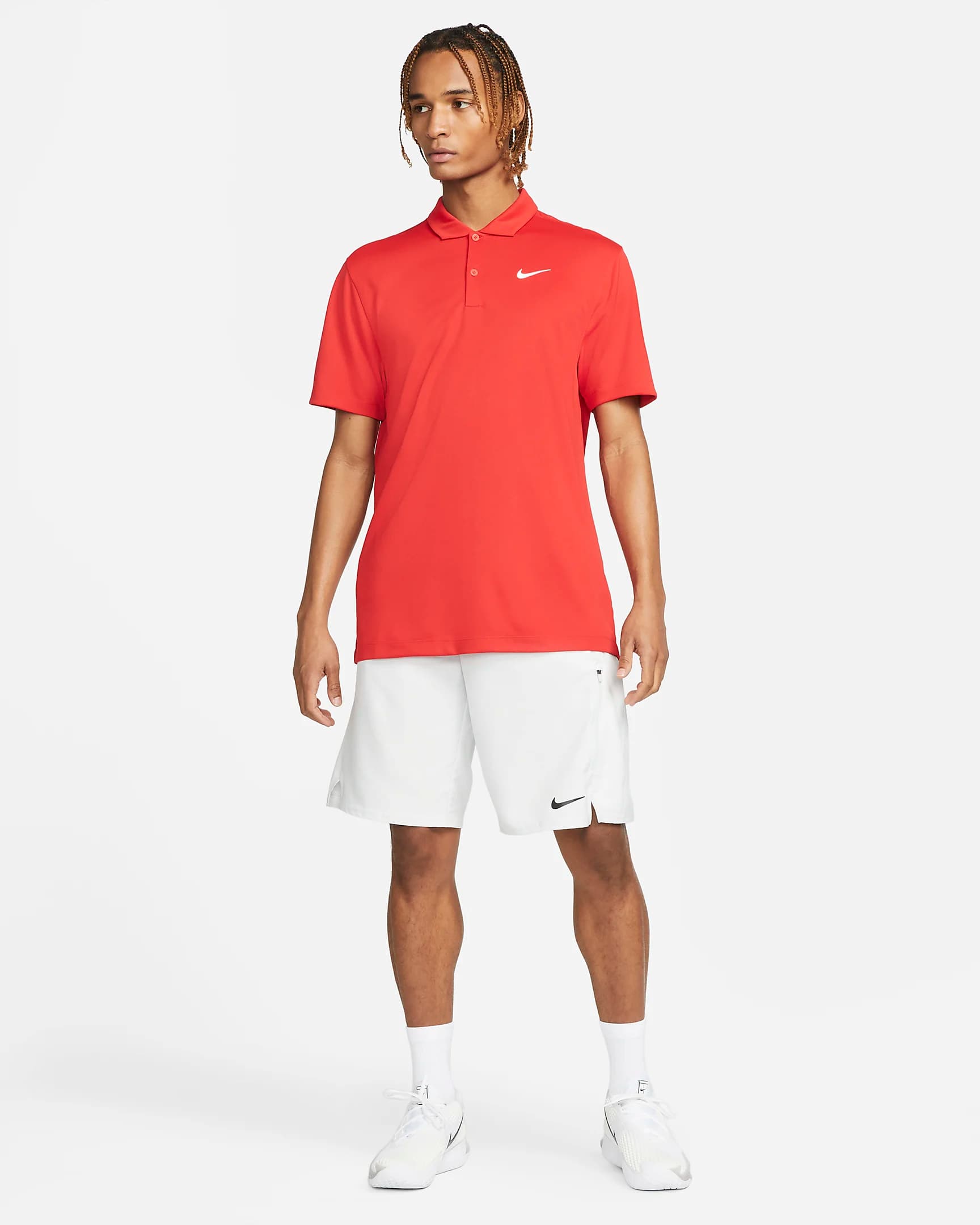 پلوشرت تنیس مردانه نایک NikeCourt Dri-FIT- قرمز — تصویر ۴