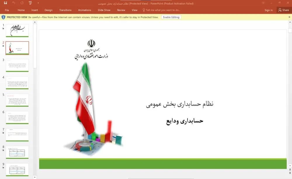 پاورپوینت نظام حسابداری بخش عمومی – حسابداری ودایع