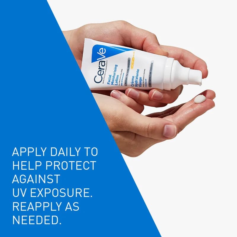 لوسیون مرطوب کننده و ضد آفتاب سراوی CeraVe مدل Facial Moisturizing Lotion – با SPF 30 – مناسب پوستهای نرمال تا خشک | حجم 52 میلیلیتر — تصویر ۷
