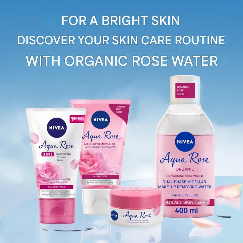 میسلار واتر دو فاز گل رز نیوآ مدل Aqua Rose | حجم 400 میلیلیتر — تصویر ۶